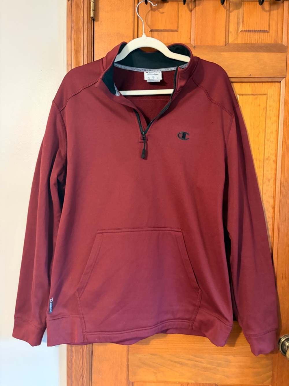 Champion Burgundy Half-Zip Performance Pullover